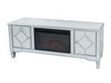 Mirrored Fireplace TV Stand for 65 Inch TV