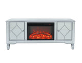 Mirrored Fireplace TV Stand for 65 Inch TV