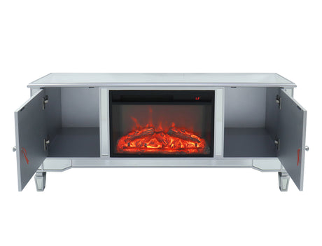 Mirrored Fireplace TV Stand for 65 Inch TV