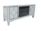 Mirrored Fireplace TV Stand for 65 Inch TV