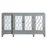Magdi Antique Gray Finish Accent Table