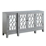 Magdi Antique Gray Finish Accent Table