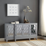 Magdi Antique Gray Finish Accent Table