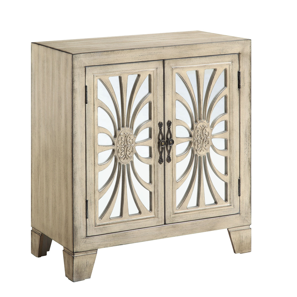 Nalani Antique White Finish Accent Table