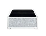 Noralie Mirrored & Faux Diamonds Ottoman