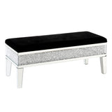 Noralie Mirrored & Faux Diamonds Bench