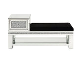 Noralie Mirrored & Faux Diamonds Bench