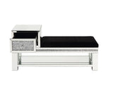 Noralie Mirrored & Faux Diamonds Bench