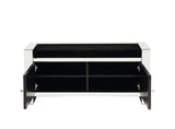 Noralie Mirrored & Faux Diamonds Bench