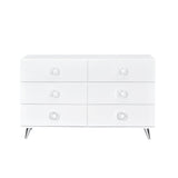 Perse White Finish Dresser