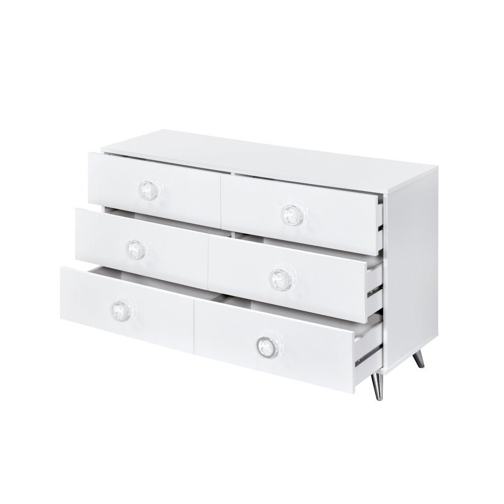 Perse White Finish Dresser