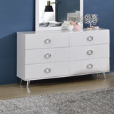 Perse White Finish Dresser