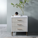Myles White, Champagne & Gold Finish Nightstand
