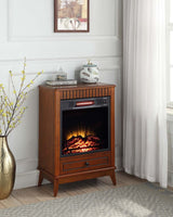 Hamish Walnut Finish Fireplace