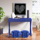 Nalo Twilight Blue Finish Console Table