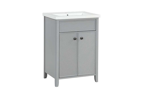 Eirlys Gray Finish Sink Cabinet
