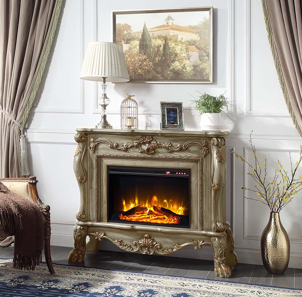 Dresden Gold Patina Finish Fireplace