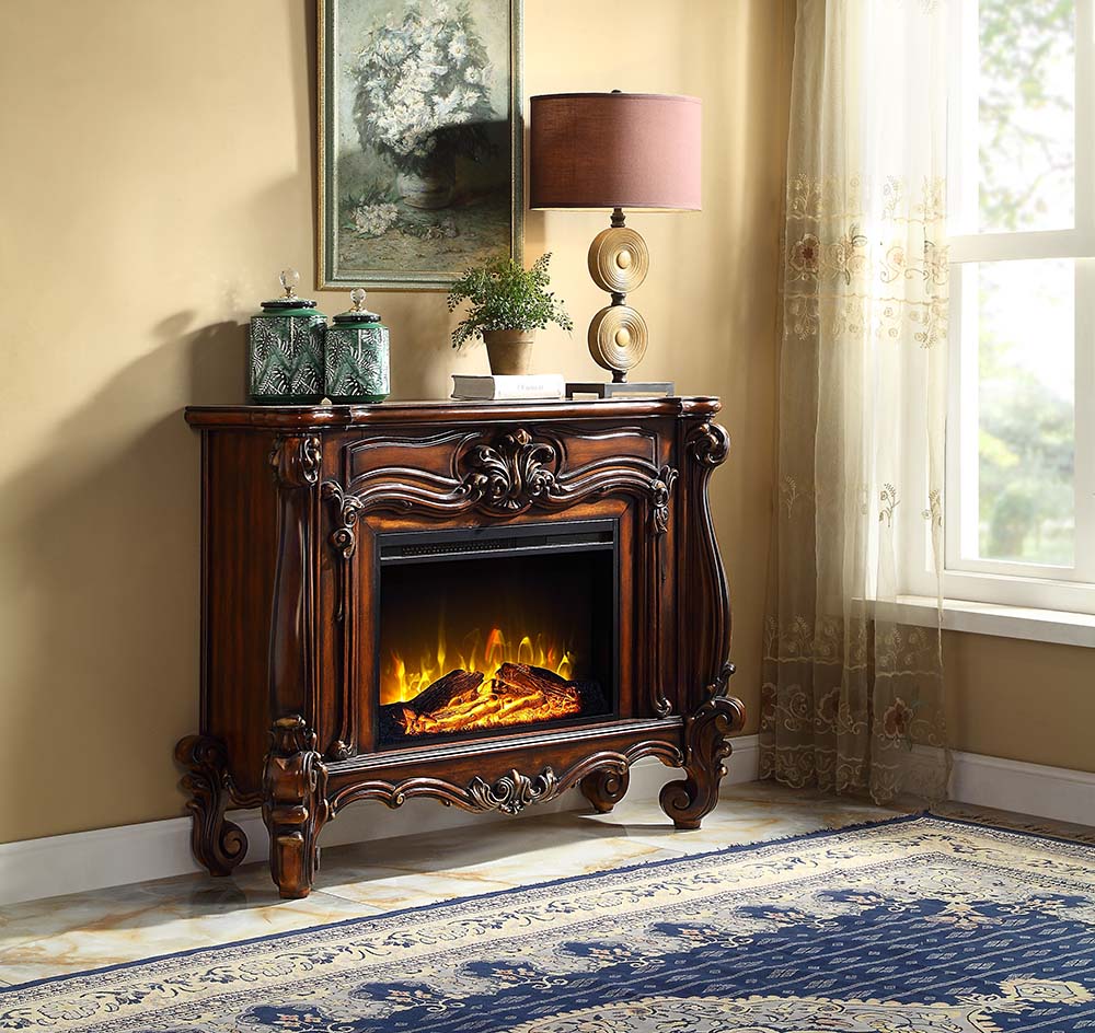 Versailles Cherry Oak Finish Fireplace