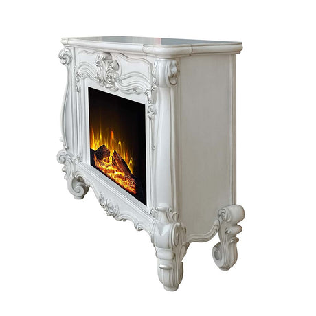 Versailles Bone White Finish Fireplace
