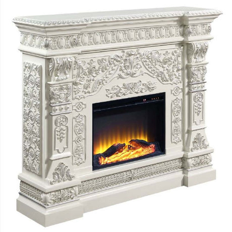 Zabrina Antique White Finish Fireplace