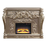 Zabrina Antique Silver Finish Fireplace