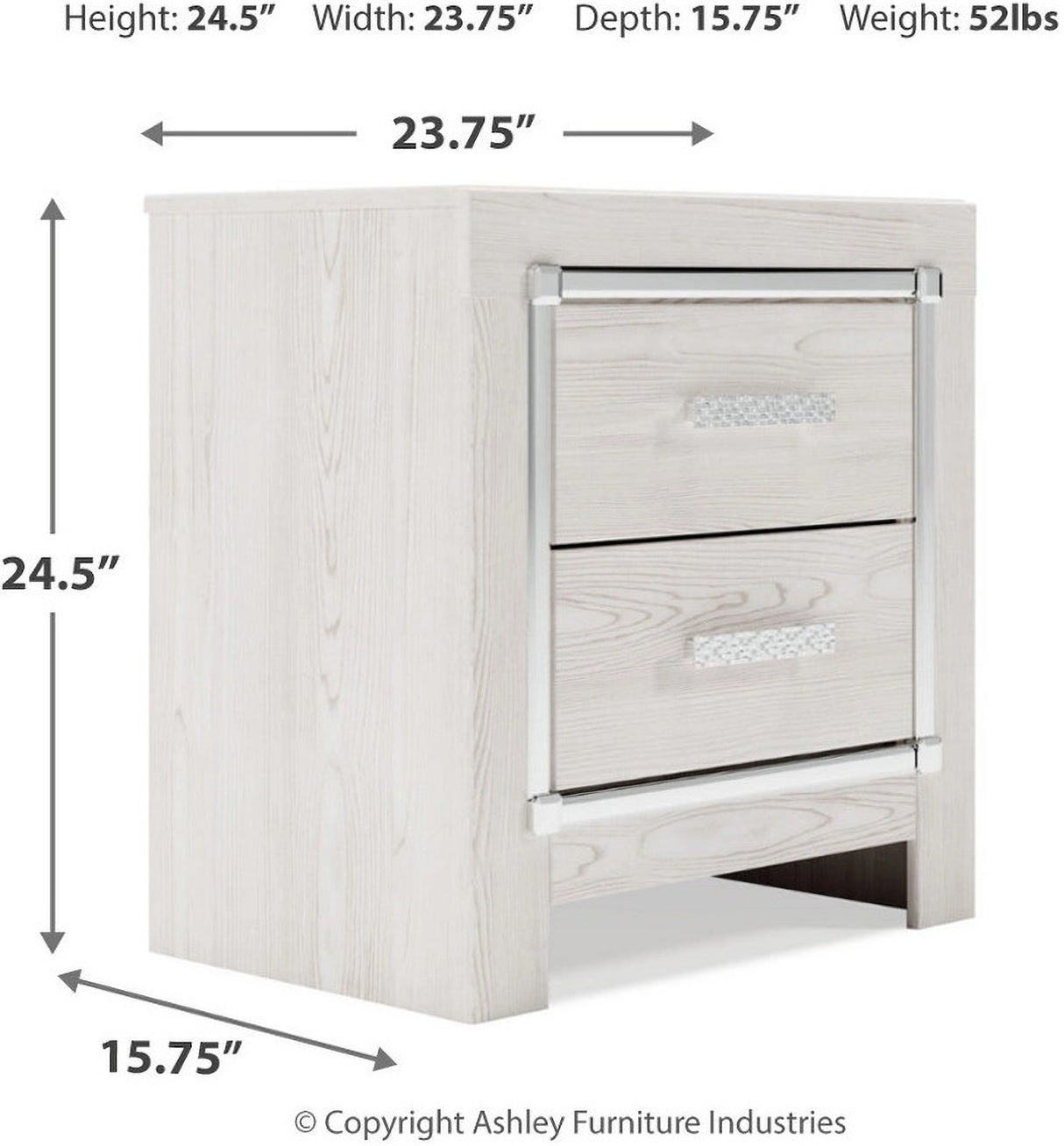 Altyra Panel Bedroom Set In White