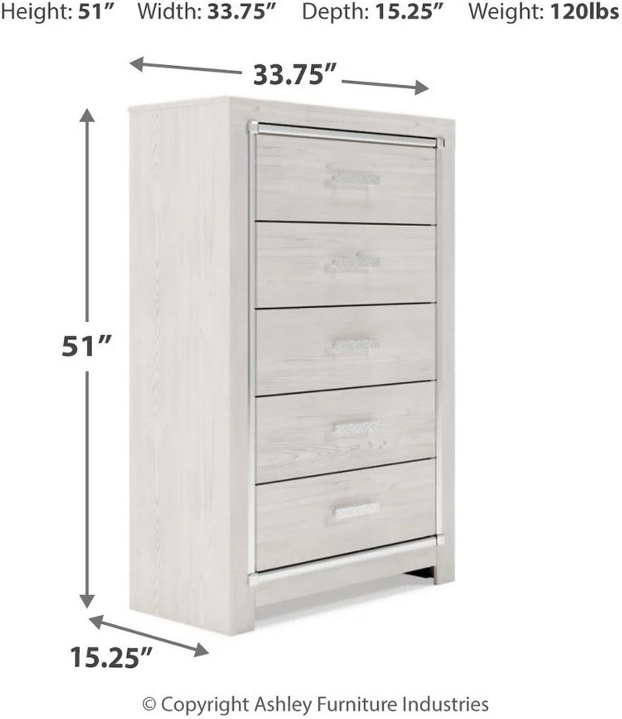 Altyra Panel Bedroom Set In White