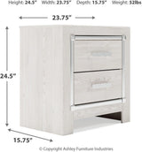 Altyra Panel Bookcase Bedroom Set In White