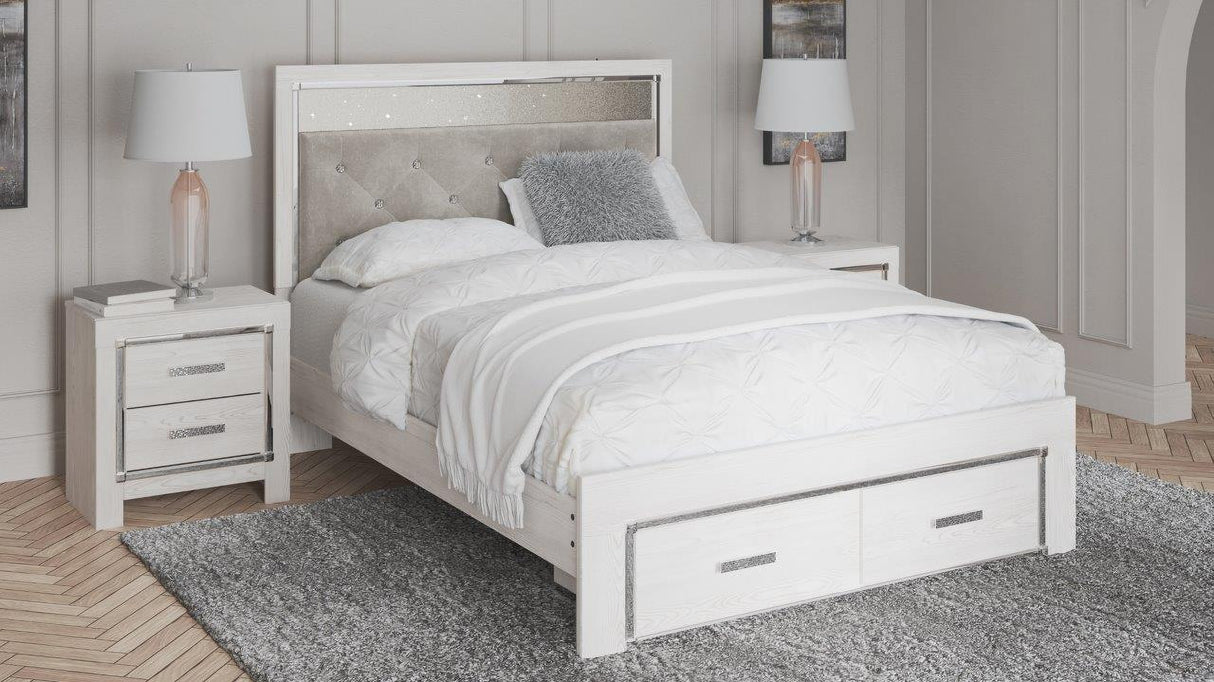 Altyra Panel Bookcase Bedroom Set In White