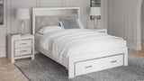 Altyra Panel Bookcase Bedroom Set In White