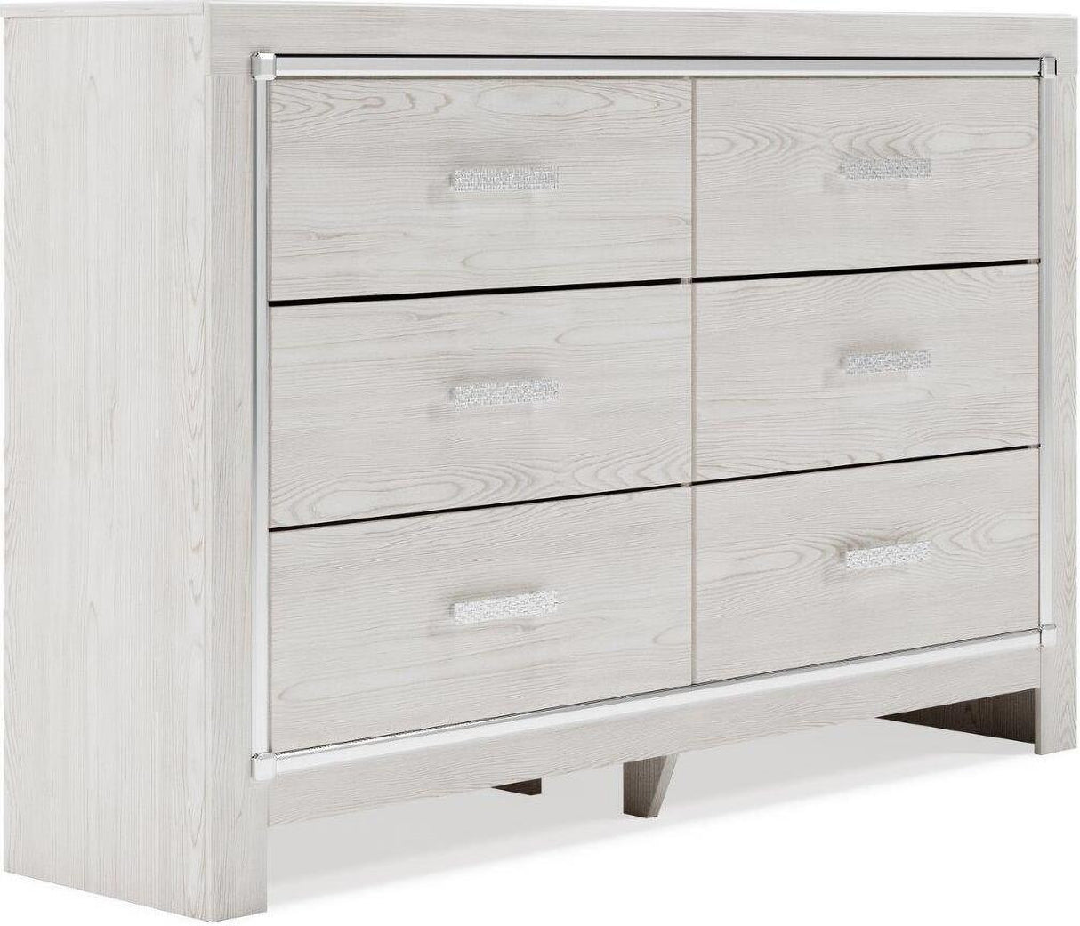 Altyra Panel Bookcase Bedroom Set In White