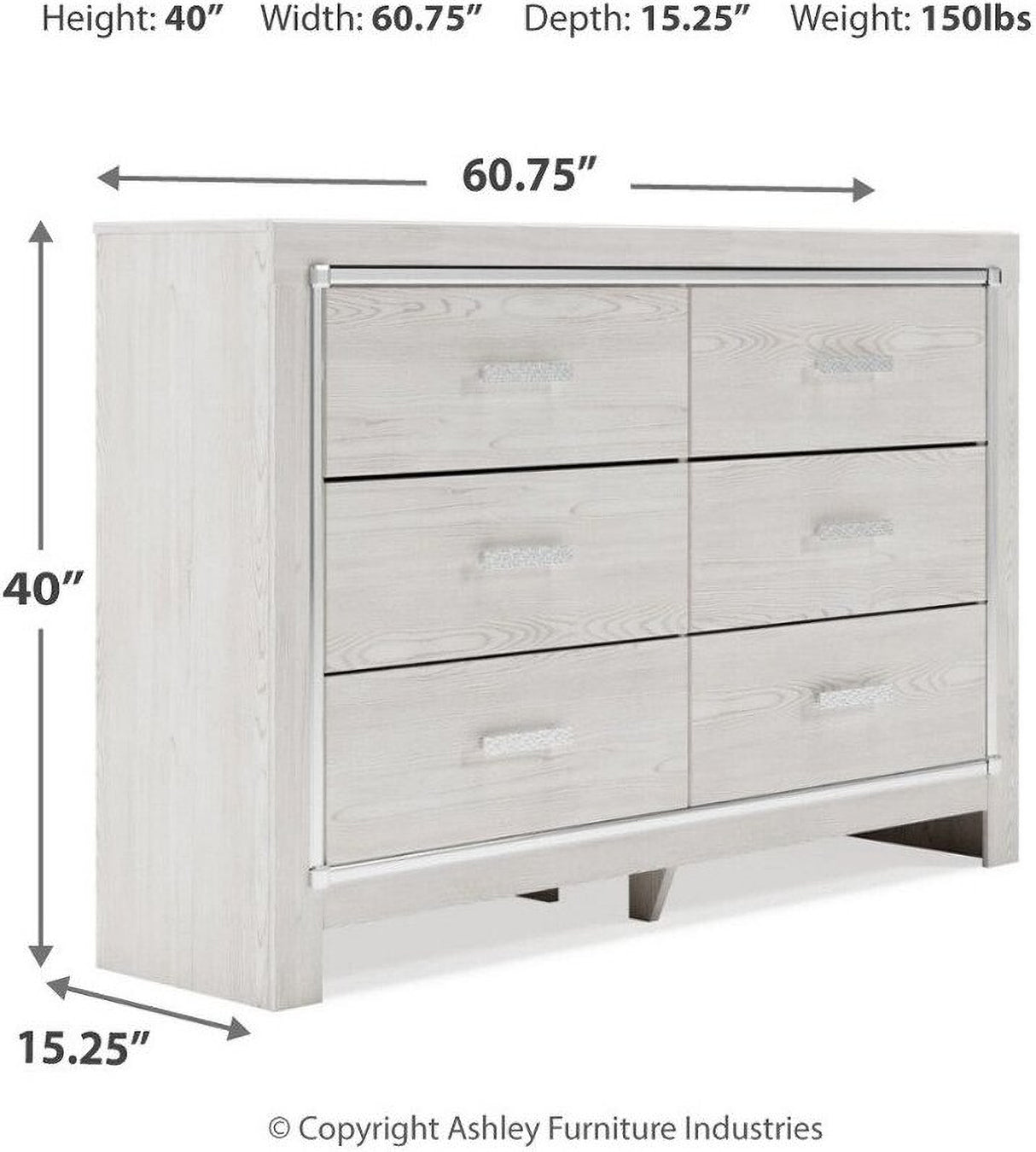 Altyra Panel Bookcase Bedroom Set In White