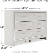 Altyra Panel Bookcase Bedroom Set In White