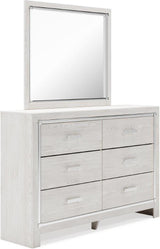 Altyra Panel Bookcase Bedroom Set In White