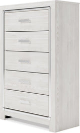 Altyra Panel Bookcase Bedroom Set In White
