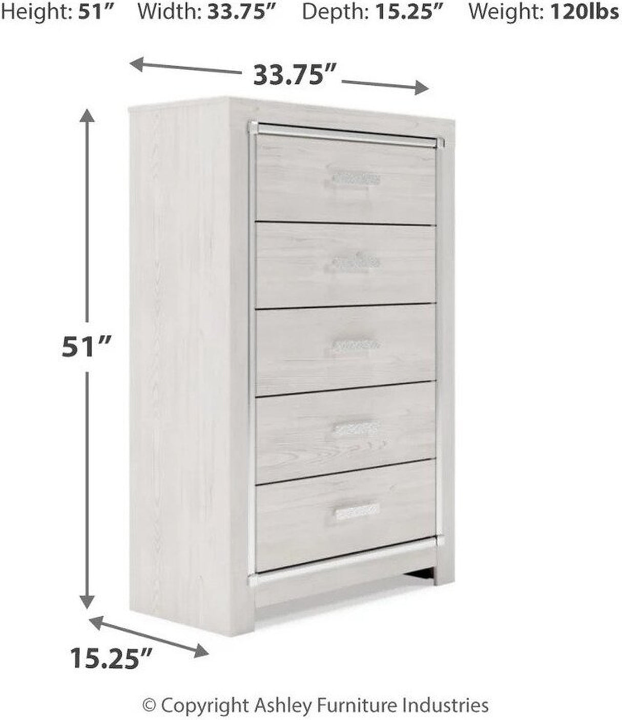 Altyra Panel Bookcase Bedroom Set In White