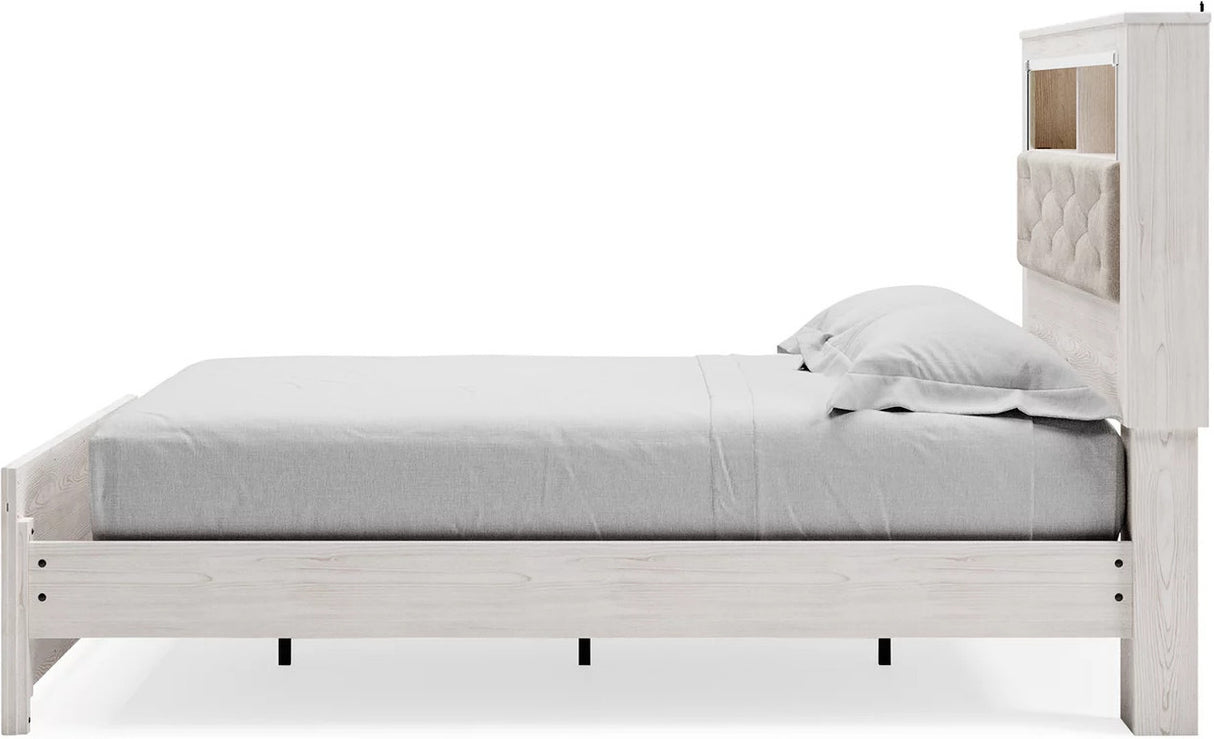 Altyra Panel Bookcase Bedroom Set In White