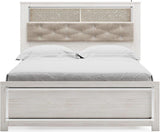 Altyra White Panel Bookcase Bedroom Set