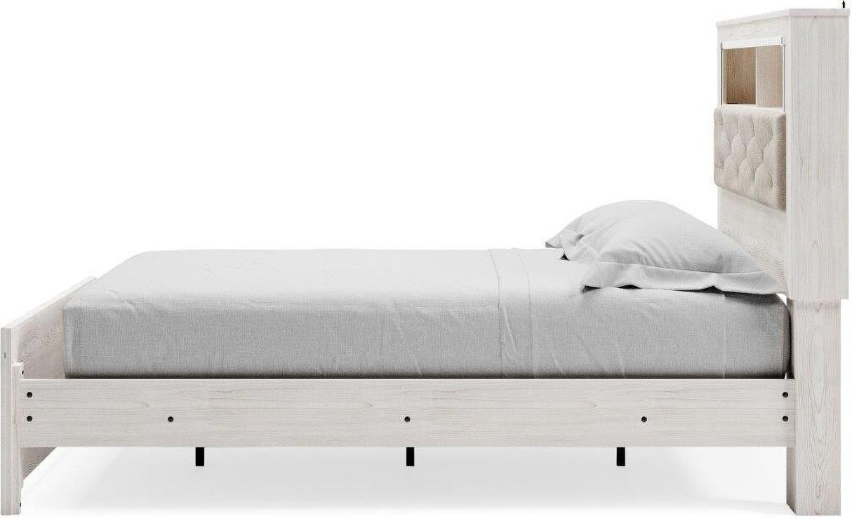 Altyra White Panel Bookcase Bedroom Set