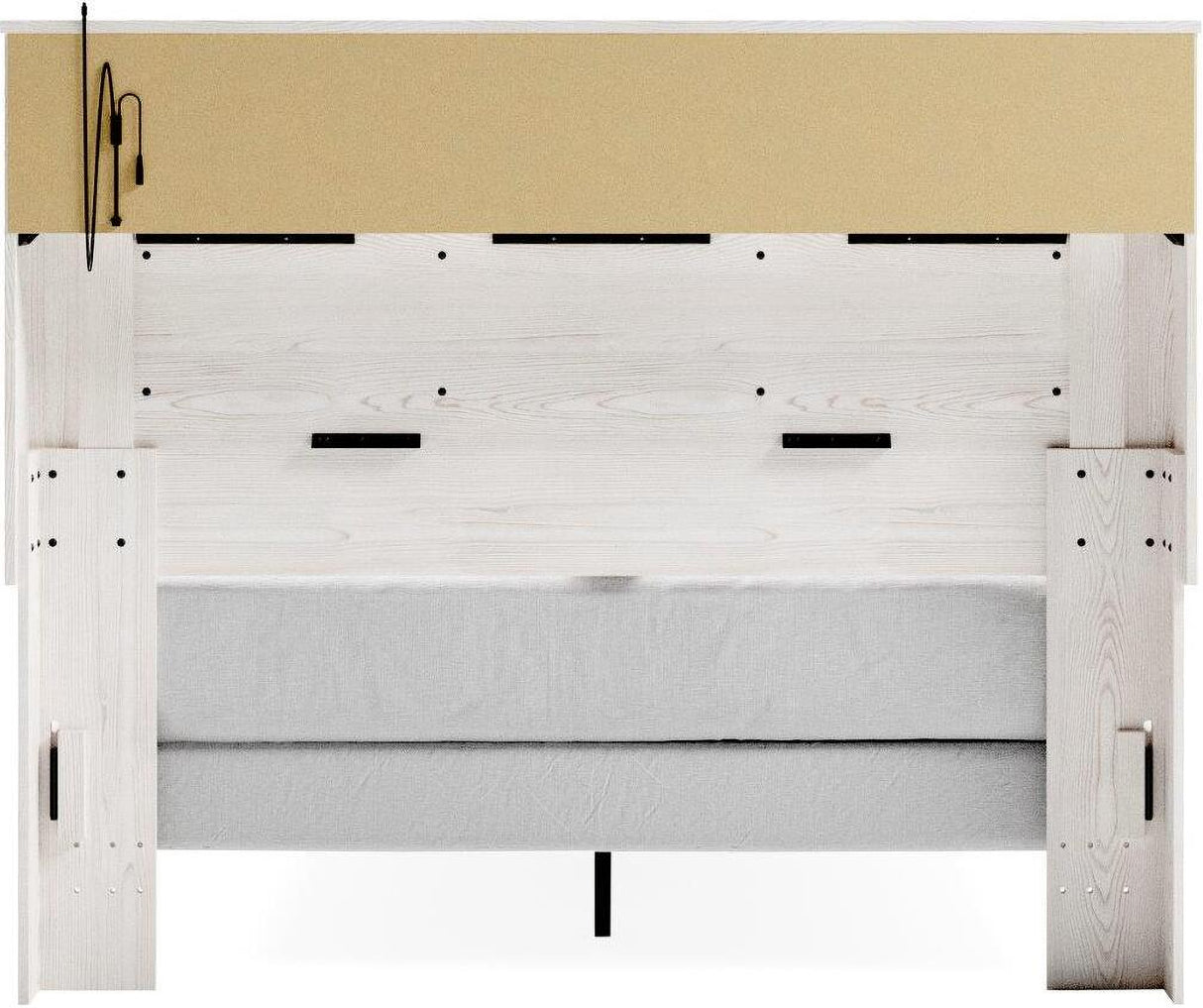 Altyra White Panel Bookcase Bedroom Set