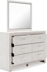 Altyra White Panel Bookcase Bedroom Set
