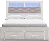 Altyra White Panel Bookcase Storage Bedroom Set