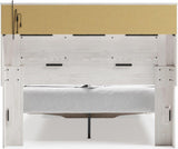 Altyra White Panel Bookcase Storage Bedroom Set