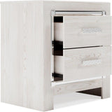 Altyra White Panel Bookcase Storage Bedroom Set
