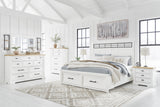 Ashbryn White And Natural Panel Storage Bedroom Set