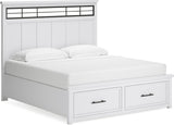 Ashbryn White And Natural Panel Storage Bedroom Set