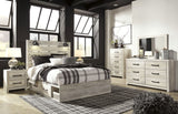 Cambeck Whitewash Panel Bedroom Set with Double Underbed Storage