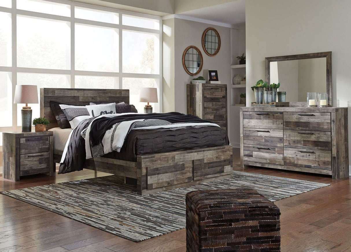 Derekson Gray Storage Panel Bedroom Set