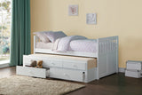 Galen White Twin/Twin Trundle Bed