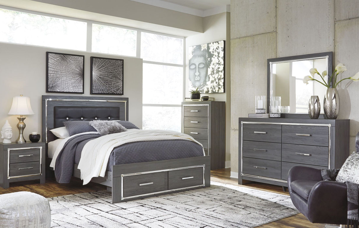 Lodanna Gray Youth Upholstered Panel Storage Bedroom Set